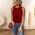 thumbnail image 3 of Women's Tank Top Summer Tops Beach Casual Crew Neck Sleeveless Tunic Blouse Shirt, 3 of 3