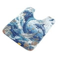 thumbnail image 3 of RMDQTR 2PCs Bathroom Rugs Set Plush Toilet Base Mat 16" × 24" Bath Mat and 20" × 24" U Shape Soft Rugs Non Slip Absorbent, 3 of 9