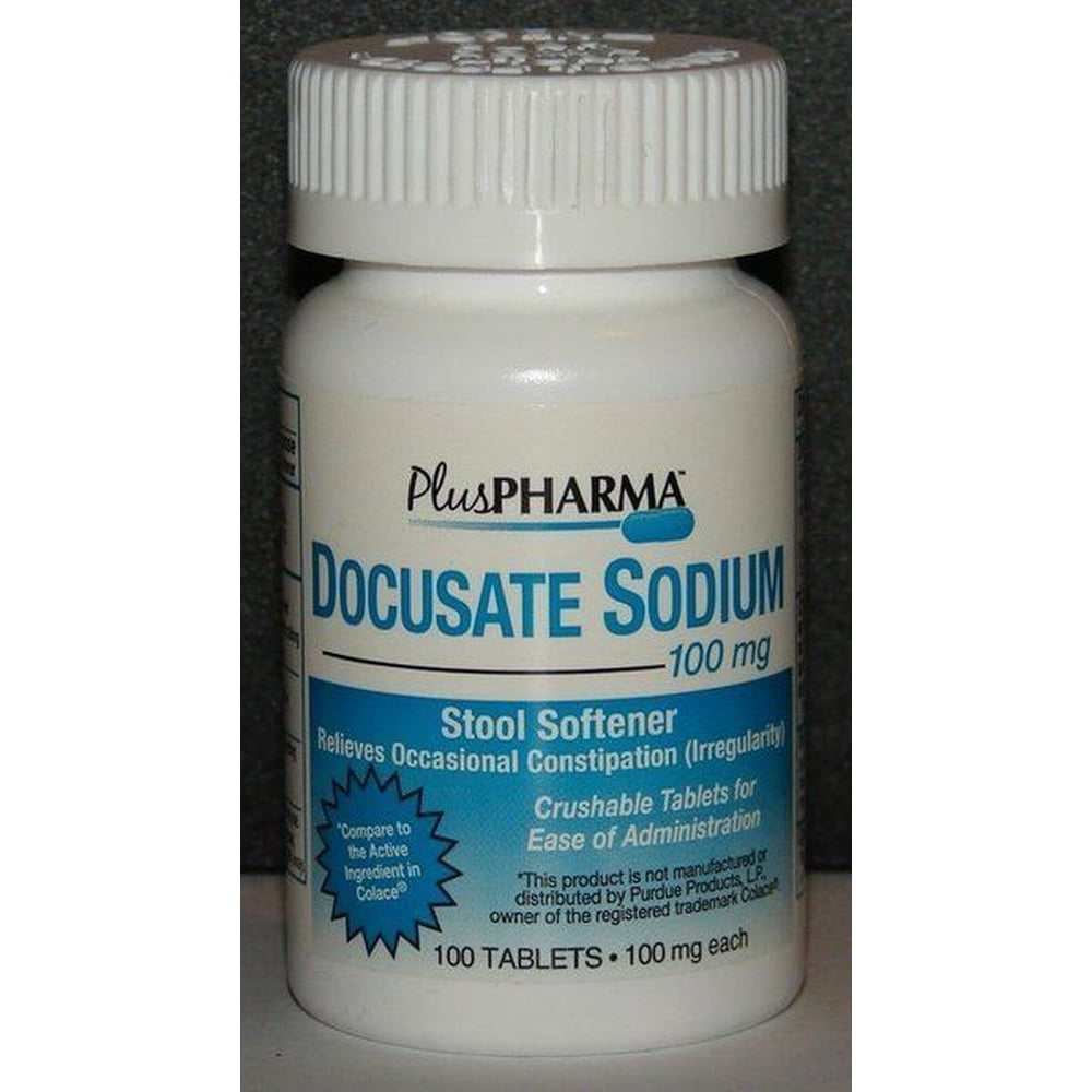 Docusate Sodium 100mg Capsules to Colace) 100ct
