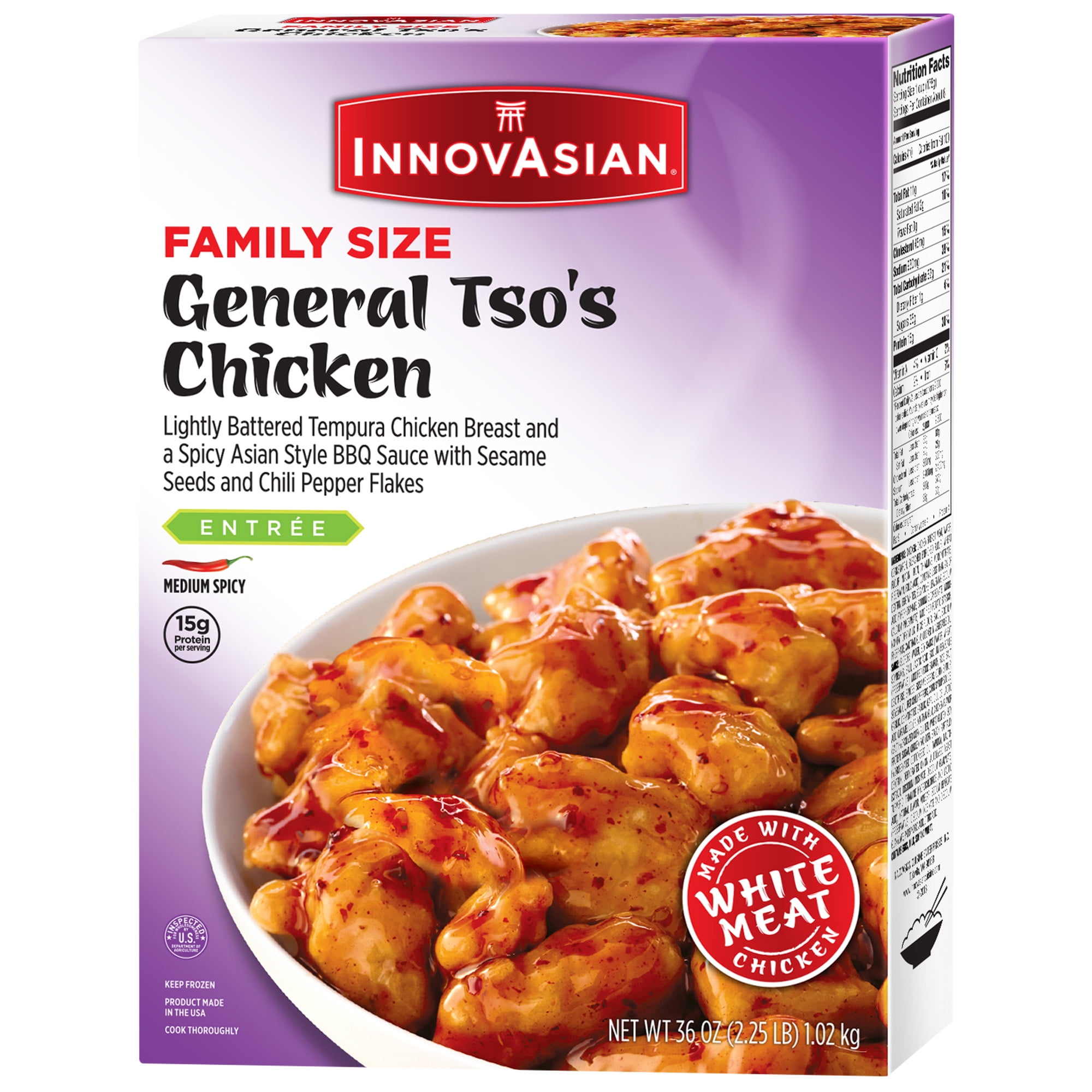 InnovAsian General Tso's Chicken Frozen Asian Meal, 36 oz