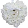 thumbnail image 3 of Wedding Ring Pillow Fake Rose Flower Bridal Ring Holder Rose Jewelry Case; Ribbon Heart-shaped Box Jewelry Case Ceremony Gift, 3 of 8