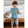 thumbnail image 2 of Moon And Rocket Long Sleeve Toddler -Image by Shutterstock,  3 Toddler, 2 of 4