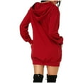 thumbnail image 1 of WILLBEST Sudadera Deportiva Para Mujer, Vestido de Navidad, Vestido de Noche Para Mujer, Sudadera Navideña de Moda Con Capucha y Bolsillo Tipo Bolso, Sudadera Estampada Con Capucha, Falda de Moda, 1 of 4
