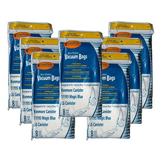 56 Kenmore Type M Sears 51195 Magic Blue LG Vacuum Bags, Ultracare