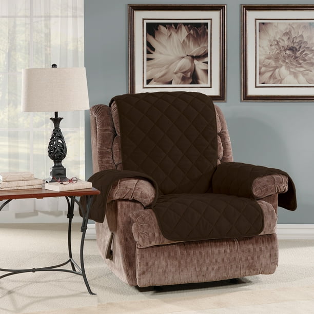 SureFit Recliner PetFriendly Slipcover Solid Polyester, Brown