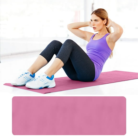 Gytml Extra Thick Non- Exercise Yoga Mat, 68"X24" Workout Mat With Cushion, Moisture-Proof Lightweight Portable Fitness Mat For Gym, Home & Travel Use(Pink-173*60)
