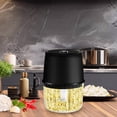 thumbnail image 2 of Picadora de Ajos Eléctrica, Recargable por USB, Picadora de Alimentos Inalámbrica Portátil, Procesador de Alimentos Pequeño - 250 ML, 2 of 5