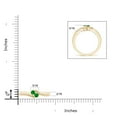 thumbnail image 4 of ANGARA Lab Grown Round Two Stone Emerald Bypass Ring for Women in 14K Yellow Gold (Size-2.7mm) | May Birthstone Jewelry for Her | Lab-Grown Emerald Engagement Ring, 4 of 7