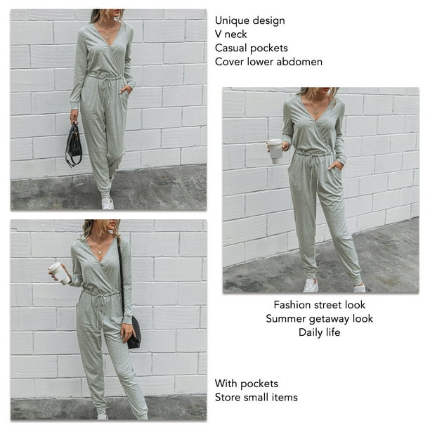 Casual Street Pocket Lace Up O Neck Long Sleeve Two Pieces Casual Street Pocket Lace Up O Neck Long Sleeve Two Pieces