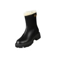 thumbnail image 2 of Botas de cuero de invierno para mujer a la moda, botines antideslizantes, cómodos zapatos informales con forro cálido, botas de nieve para clima frío Negro BLESIY botas de nieve, 2 of 8