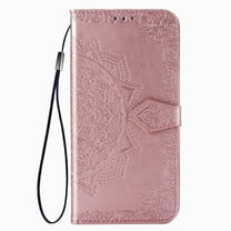 Allytech Samsung Galaxy S20 FE 5G Wallet Phone Case, Mandala Embossing PU Leather Flip Phone Case ID Card Slots and Stand Magnetic Closure Shockproof Cover for Samsung Galaxy S20 FE, Rosegold