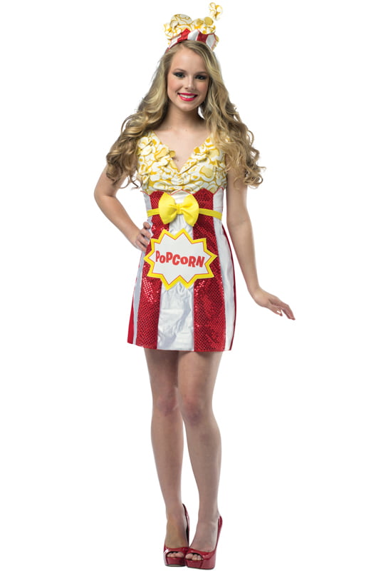 Foodies Popcorn Dress Adult Costume - Walmart.com.