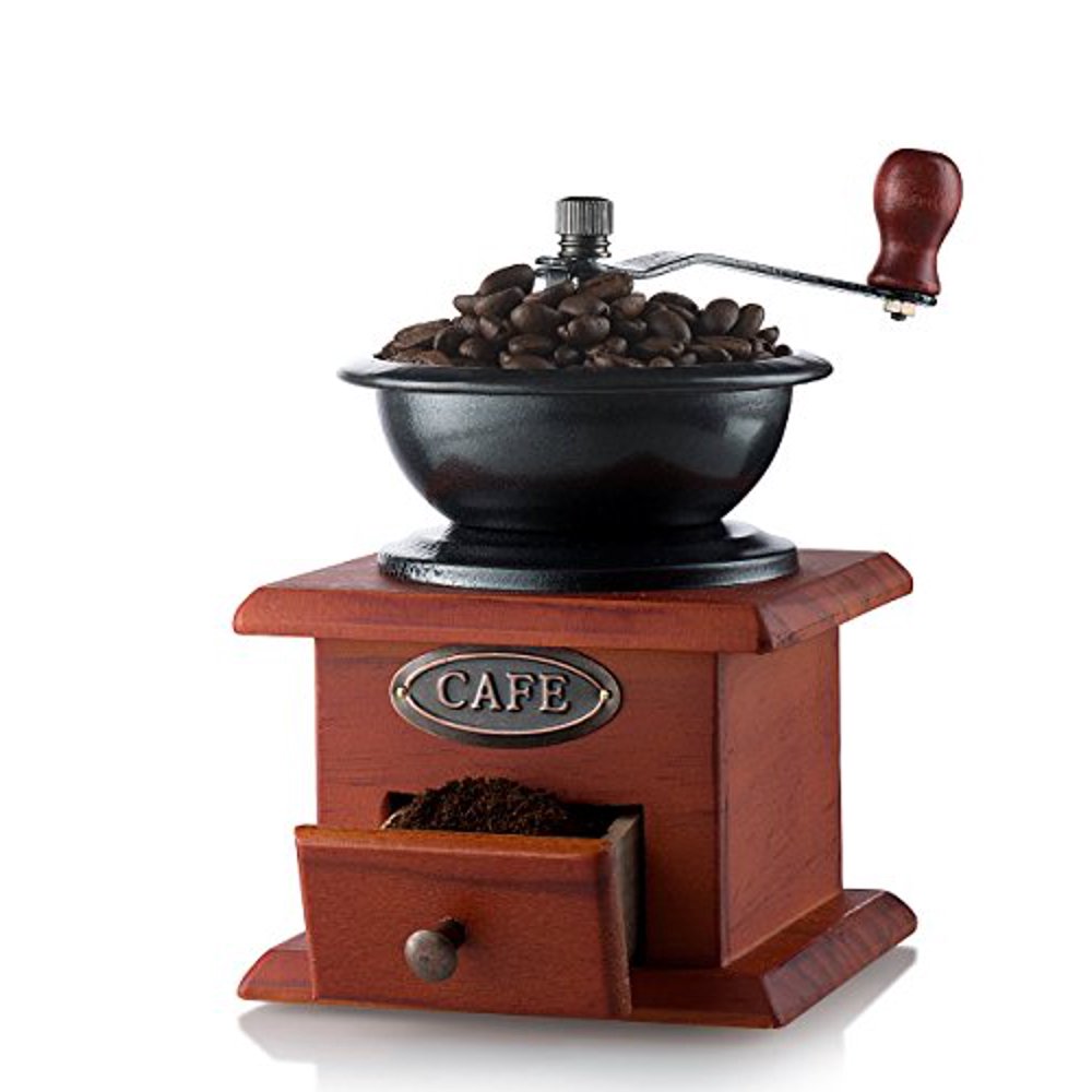 Gourmia GCG9310 Manual Coffee Grinder Artisanal Hand Crank Coffee Mill