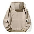 thumbnail image 5 of XuJwPNcy Men's Hoodie Quarter Zip Pullover Solid Color Hoodies Casual Long Sleeve Athletic Hooded Drawstring Sweatshirt for Men（Khaki,3X-Large), 5 of 7