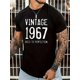 thumbnail image 1 of Camiseta de manga corta con cuello redondo y estampado de letras "Envejecido a la perfección" de 1967. Camiseta informal de verano cómoda para hombre. Para adultos, hombres, mujeres, adolescentes, jóv, 1 of 6