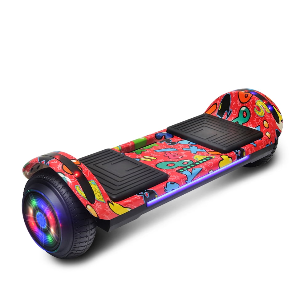 CHO Power Sports 6.5 inch Wheel Hoverboard Electric Smart Self Balancing Scooter Hoover Board with Built in Speaker LED Light