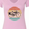 thumbnail image 4 of Inktastic Cycling Vintage Bicycle for Cyclist Women's V-Neck T-Shirt, 4 of 5