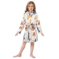 thumbnail image 6 of FORMRS Niños Bathrobe Unisex Hooded Robe Soft Plush Pajamas Sleepwear, Size 2-3T, White Mushroom, 6 of 7
