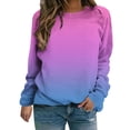 thumbnail image 4 of ManxiVoo Women's Oversized Sweatshirt Drop Shoulder Comfort Fit Pullover Top For Relaxed Casual Style L Size Light Violet, 4 of 5