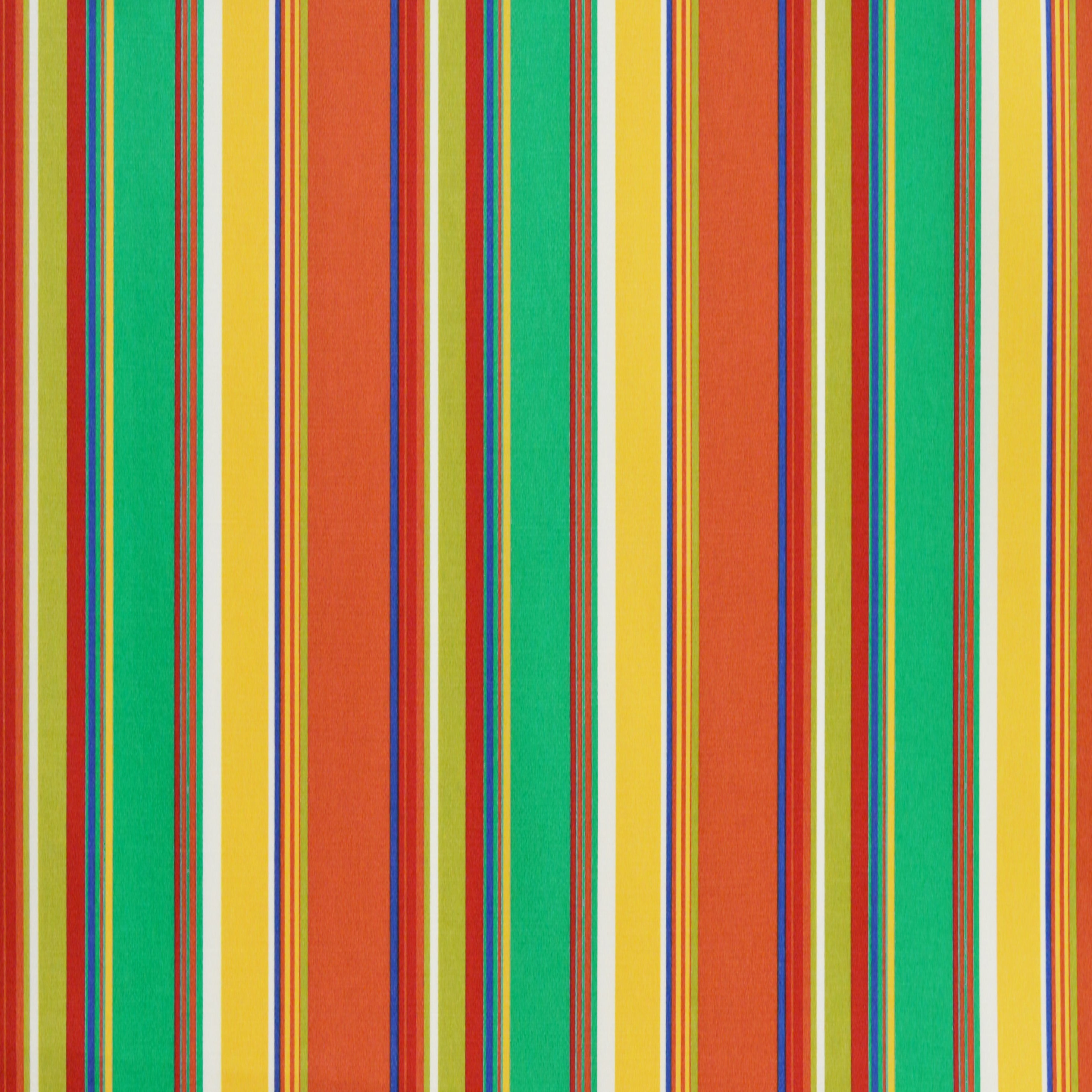 RSH Décor Indoor Outdoor Foam High Back Chair Cushion, Bright Colorful Stripe
