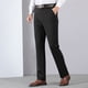 thumbnail image 1 of Pantalones de traje de hombre con cremallera y bolsillo, rectos, de tubo, de color liso, de poliéster, 1 of 9