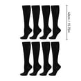 thumbnail image 2 of 4 Pairs Women's Cotton Knee High Socks, Casual Solid Knit Knee Socks, Pack of 4, Black, 2 of 7