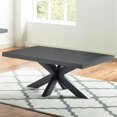 thumbnail image 1 of Harris Ebony Finish Wood Pedestal Cocktail Table, 1 of 6