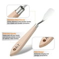 thumbnail image 4 of Uxcell Painting Palette Knife 7.09" Stainless Steel Blade Beech Wood Handle with Hole, 1Pc, 4 of 7