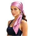 thumbnail image 7 of Fewfanhot Women Satin Square Head Scarf Pre Tied Bandana Silky Hair Wrap Turban Head Cover, 7 of 7