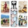 thumbnail image 7 of Yayeee 20oz Insulated Water Bottle Double Wall Stainless Steel with Flip Straw Lid, Blue Shimmering Pattern, 7 of 7