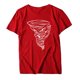 thumbnail image 1 of Blusa de camiseta suelta de manga corta con cuello redondo y estampado femenino informal a la moda para mujer Pompotops  hkajfhjk458633, 1 of 2
