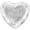 Just Married Silver, variant on PMU Valentine’s Day Heart Shaped Just Married Pearl White and Silver 18 Inch Mylar-Foil Balloon (1/pkg) Pkg/1