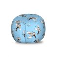 thumbnail image 1 of Wedding Storage Toy Bag Chair, Newlywed Elves Flying from Happiness Love Marriage the Bride and Groom, Stuffed Animal Organizer Washable Bag, Large Size, Pale Sky Blue and Black, by Ambesonne, 1 of 3