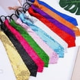 thumbnail image 5 of Shining Sequins Skinny Tie Adjustable Zipper Sparkly Pre-Tied Necktie for Weddings Parties Costume Halloween, 5 of 8