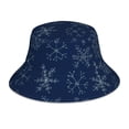 thumbnail image 1 of Balery Snowflake Dark Blue Sombreros para el sol para hombre y mujer, sombrero de pescador con UPF 50+, 1 of 6