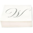thumbnail image 6 of Gift Boutique Silver Foil Monogram W Disposable Paper Napkins, 6 of 7