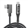 thumbnail image 1 of Cable de Carga Rápida USB4 Tipo C de 240 W con Pantalla Digital LED 8K@60Hz Cable de Datos de Transferencia de Datos de 40 Gbps en Ángulo Recto, 1 of 5