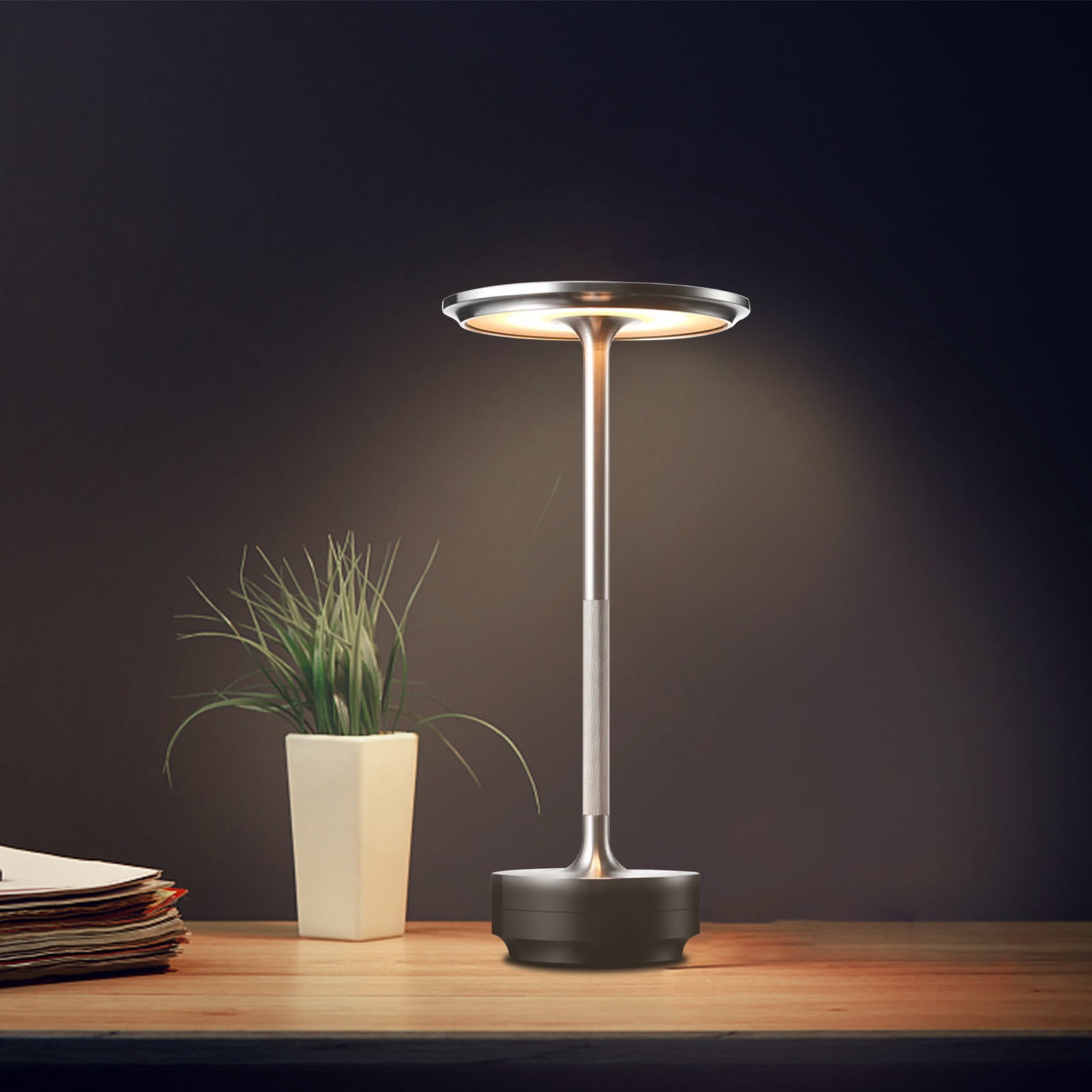 Wovilon Led Charging Desk Lamp Japanese Retro Restaurant Clear Bar Bar Night Light Dimming Atmosphere