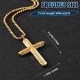 thumbnail image 3 of Silver Cross Necklace for Men, Cross Pendant Necklace Jesus Necklace Chain, Faith Jewelry Gifts for Men Father Uncle Son, 3 of 6