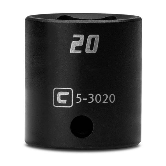 Capri Tools 20 mm Shallow Impact Socket, 3/8-Inch Drive, 6-Point, Metric