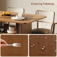 thumbnail image 5 of LAZZO 43.3" Dining Table for 4 People, Small Rectangular Kitchen Table with 3-Tier Storage Shelf, Walnut, 5 of 9