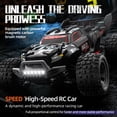 thumbnail image 5 of 1:18 Scale Fast RC Cars for Adults & Kids, Max 20 MPH, 4WD Off-Road RC Trucks, All Terrain Remote Control Car for Snow, Sand, Beach & Rocky Surfaces, Black, 5 of 7