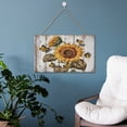 thumbnail image 5 of Sunflower Hanging Wooden Plaque with Rope Decorative Wood Plaque New Home Wall Decor Sign, Gift for Women Men Friends Family, Birthday Christmas Housewarming Gift 10"x16", 5 of 8