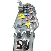 Toy Essentials Aircraft Carrier Toy with Military Vehicles, 3.5 in x 33 in, 3-14 Years