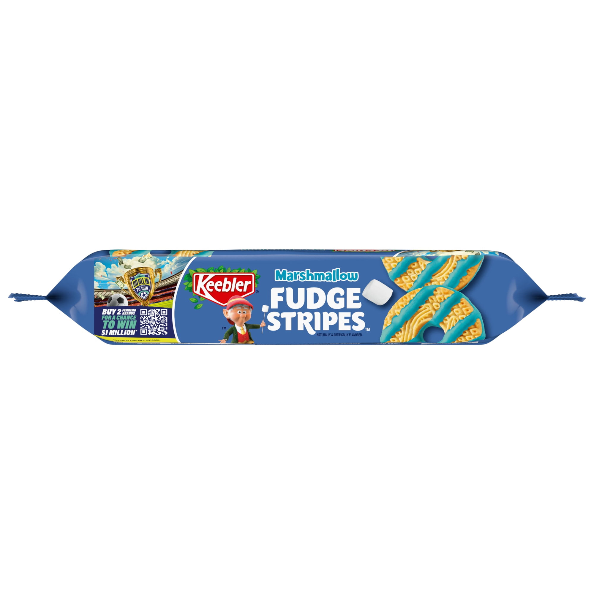 Keebler Fudge Stripes Marshmallow, Shortbread Cookies Coated in Marshmallow flavored Keebler Fudge, Limited Edition 9.5 oz