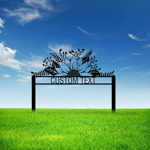 Custom Family Custom Yard Sign, Outdoor Patio Metal Sign, Sunflower Metal Yard Sign, Welcome Yard Sign, Yard Address Sign