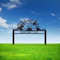 Custom Family Custom Yard Sign, Outdoor Patio Metal Sign, Sunflower Metal Yard Sign, Welcome Yard Sign, Yard Address Sign