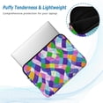 thumbnail image 2 of FORMRS 15-15.6 inch Laptop Sleeve Case Soft Carrying Quilted Computer Bag Cover, Green Wavy Plaid, 2 of 7