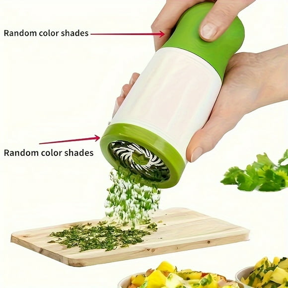 1pc Handheld Herb Mill Plus - Compact Plastic Spice Grinder with Parsley Shredder, Coriander Mincer, and Chili Chopper - Effortless Grinding and Cutting for Kitchen Essentials