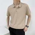 thumbnail image 1 of T-Shirt à Manches Courtes Texturé Rayé d'Été pour Hommes Mode Décontractée, 1 of 9
